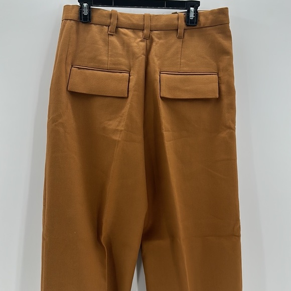 COS Cuffed Wide Leg Pants in Dark Tan, US10 - Picture 8 of 10